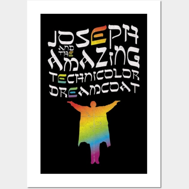 Joseph and the amazing technicolor dreamcoat t-shirt Wall Art by Kutu beras 